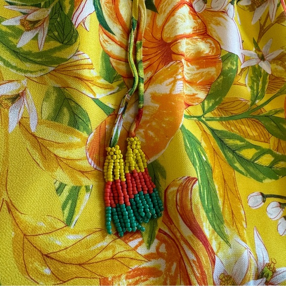 🥭FARM RIO Tangerines Ruffled Midi Dress - Picture 14 of 17